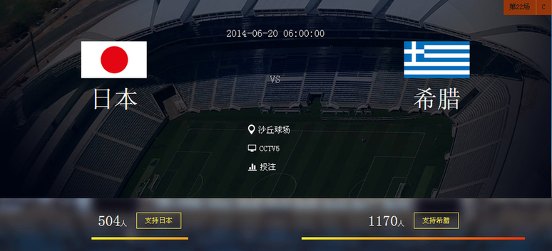20号世界杯2014赛程结果预测分析:日本VS希腊