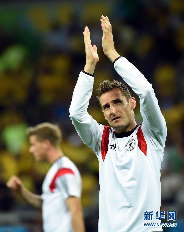 德国队7比1大胜巴西队闯进世界杯决赛