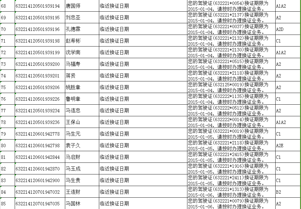 驾驶人海北车管所_驾驶人_20150104告知信息