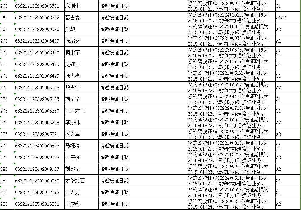 驾驶人海北车管所_驾驶人_20150104告知信息