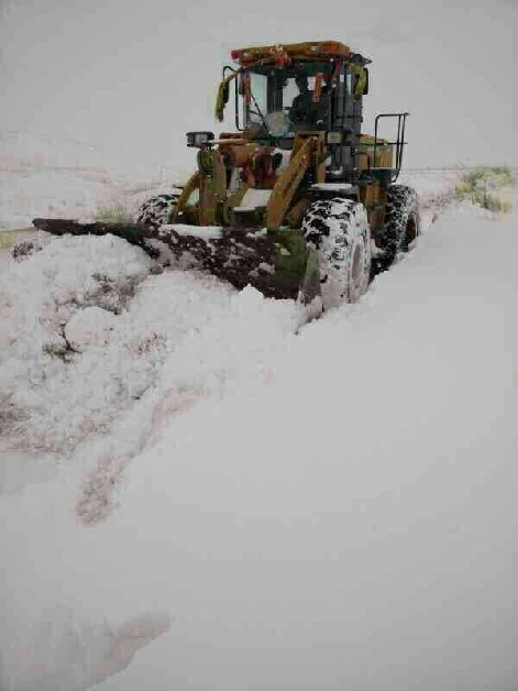 青海都兰遭遇大雪天气 部分地区降雪量达30厘米