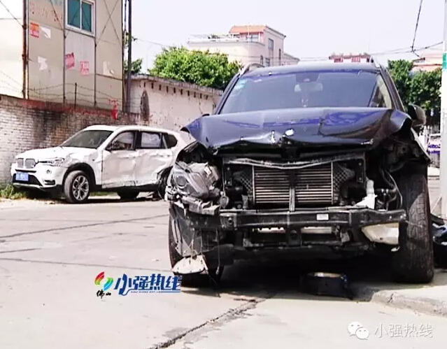 佛山夫妻闹离婚争财产开奔驰宝马对撞