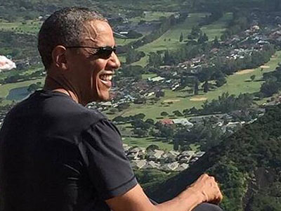  奥巴马回老家度假  为看《星球大战》匆匆结束