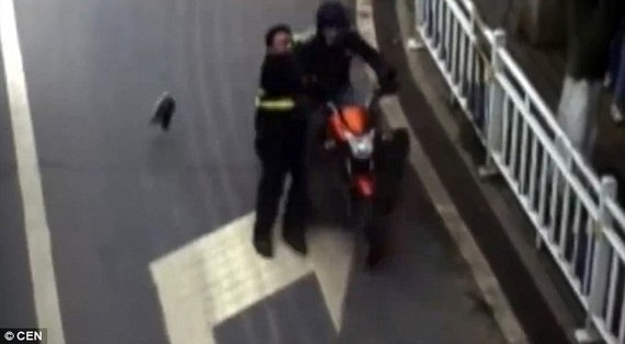 为避处罚 男子骑摩托拖行交警500米 网友:不交