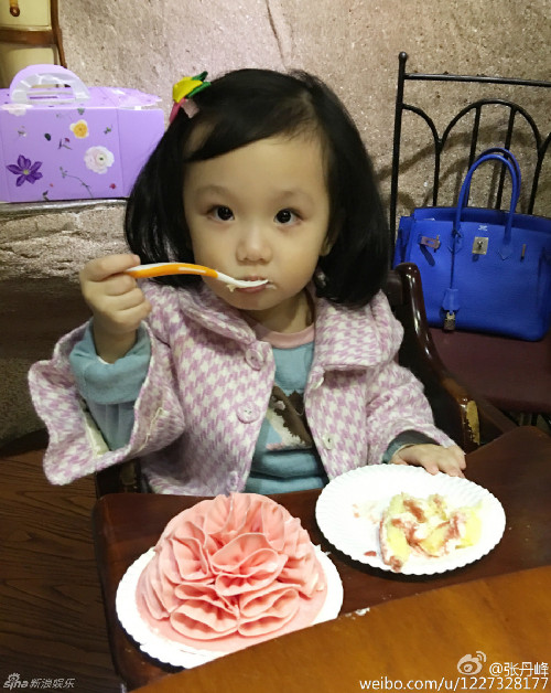 组图:张丹峰洪欣女儿两岁生日 一家人温馨庆祝