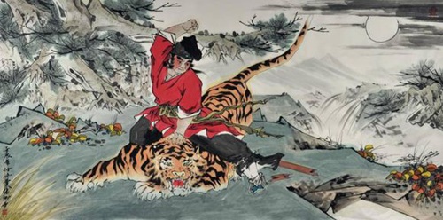 武松墓情人节后被撒满花瓣 调侃想请武松去抓