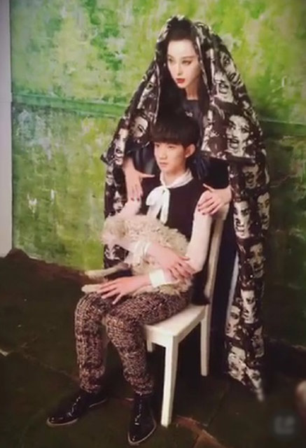 范冰冰王源拍写真 为电影《爵迹》拍摄写真大