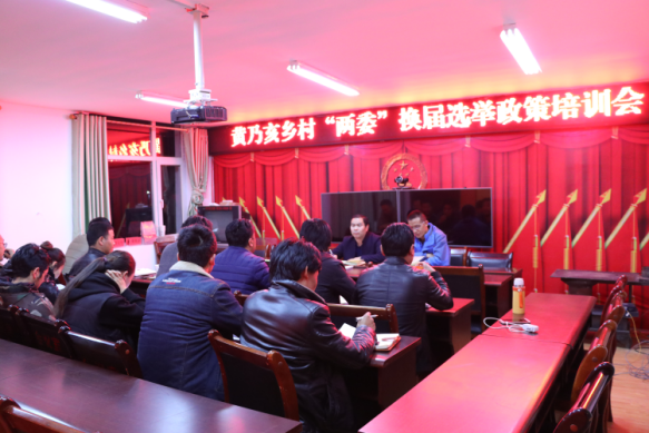 造良好氛围 -黄乃亥乡召开村两委换届选举培