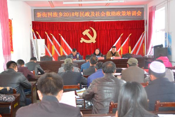 新街回族乡召开2018年民政暨救助政策培训会