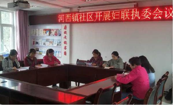 河西镇社区召开妇联执委会议