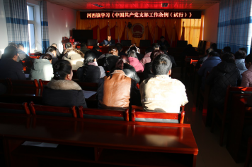 河西镇集中学习《中国共产党支部工作条例(试