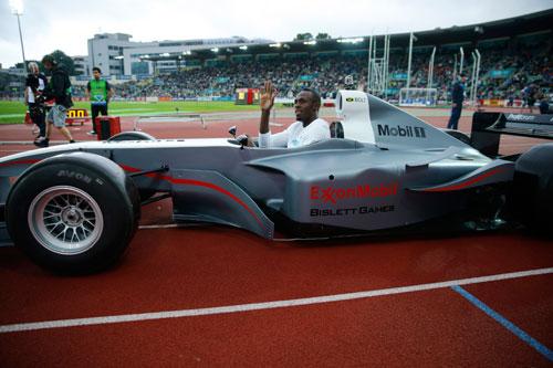 钻石联赛博尔特开F1进场