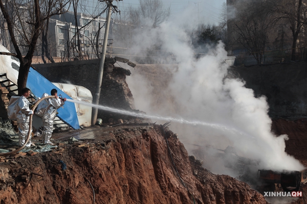 西宁市南川东路一工地今发生天然气管道泄漏事