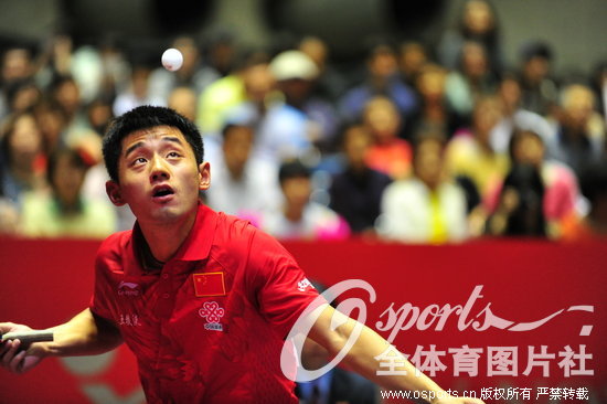 世乒赛张继科救赛点 中国3-0奥地利进4强