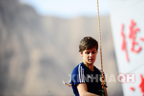 中国·青海高原世界杯攀岩赛上的帅哥、美女