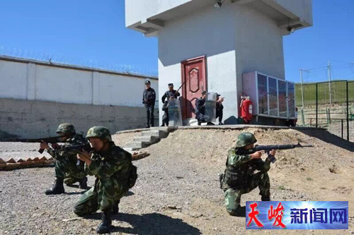 天峻县护路中队开展铁路护路联防 应急反恐演