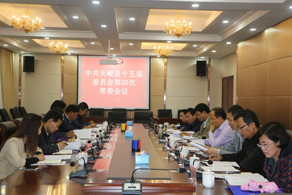 中共天峻县十五届第20次常委会议