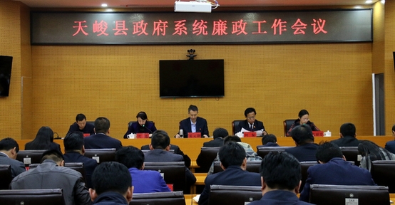 天峻县政府召开全县政府系统 廉政工作会议