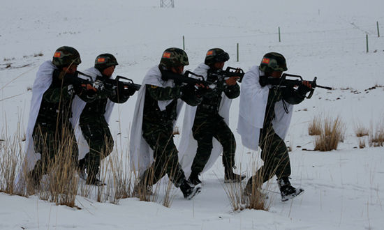 冰雪无阻:反恐训练中的青海武警