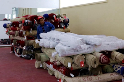 探秘2018藏毯展会：场馆搭建工作火热进行中